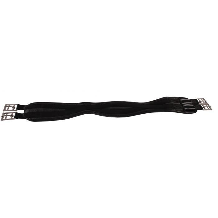 Meilleurs prix pour HORKA sangle de selle Waffle Weave textile/RVS noir taille 130 cm