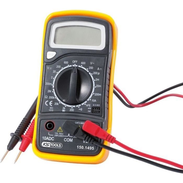 baterie cables et coque anti-choc PROMO KStools 150.1495 1 Multimetre digital 