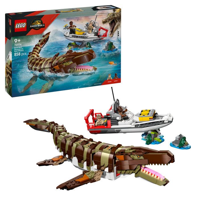 LEGO Jurassic World Le Bateau en Mission et le Mosasaure 76974 - vue 7