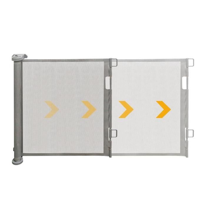 Barrière Bébé Rétractable 140cm - Sécurité Enfant Et Chien Pour Escaliers Et Portes | MYPIN