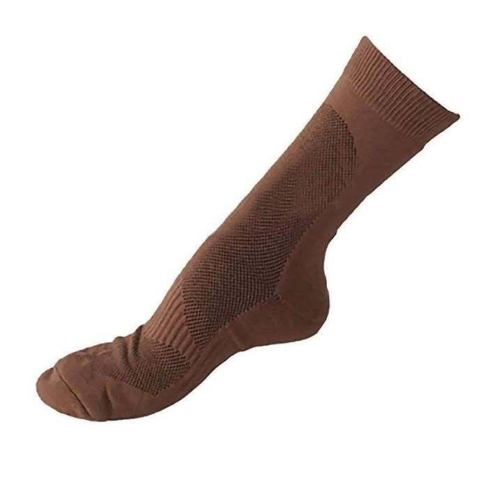 Chaussettes - MIL-TEC - Mid - Thermorégulation Coolmax - Marron Coyote - Respirantes