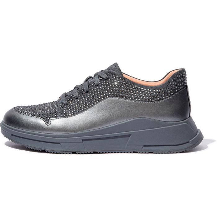 FitFlop Freya Lace Up Low Top Sneaker - Hotfix-PU