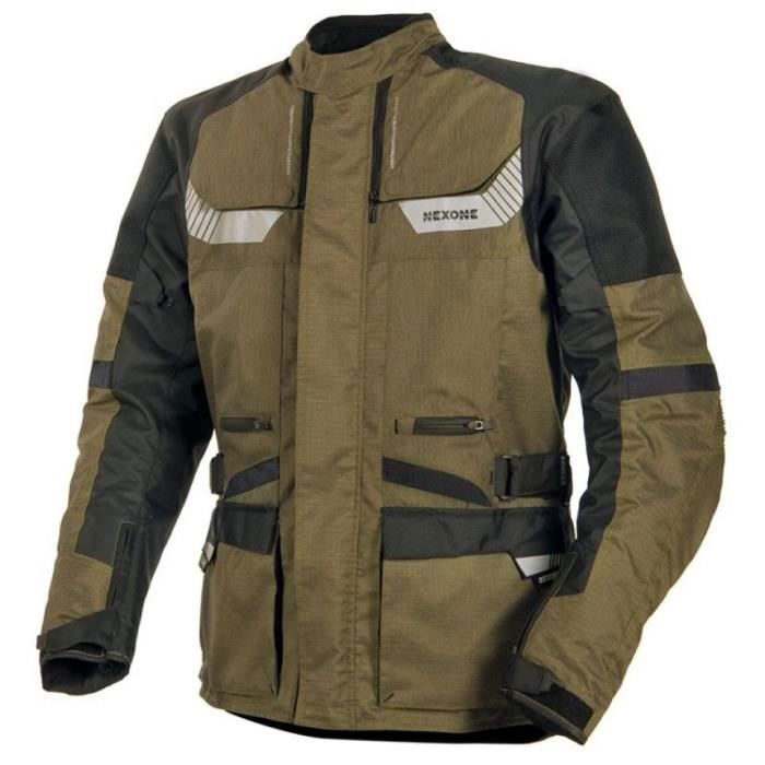 Veste Moto Jet - Homologuée, 3 Couches, Réfléchissante 360° - Imperméable, Doublure Thermique Amovible - Taille 2XL (EU 54-56)