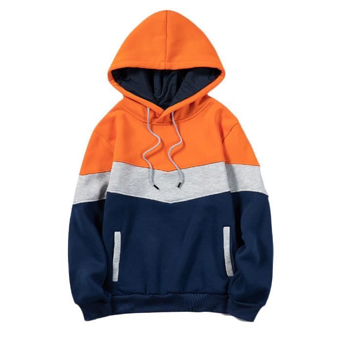 Hoodie à logo imprimé Coton Hydrogen pour homme en coloris Orange Homme Vêtements Articles de sport et dentraînement Sweats à capuche 