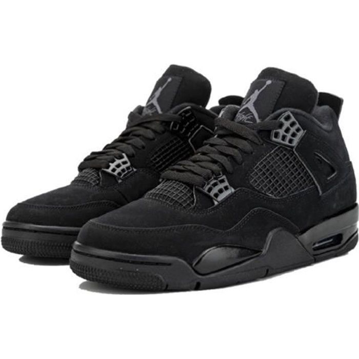 Airs Jordans 4 Retro Metallic Black Cat Chaussures de Basket AJ4 Femme  Homme Pas Cher Noir Noir - Cdiscount Chaussures