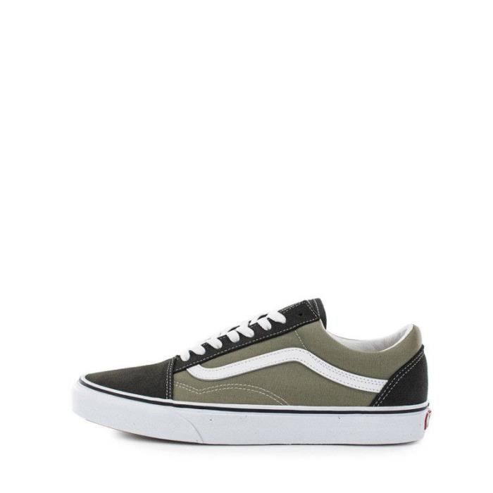 Vans Basket Vans OLD SKOOL 2-TONE - VERT/NOIR - Tige en textile et cuir suède - Mixte
