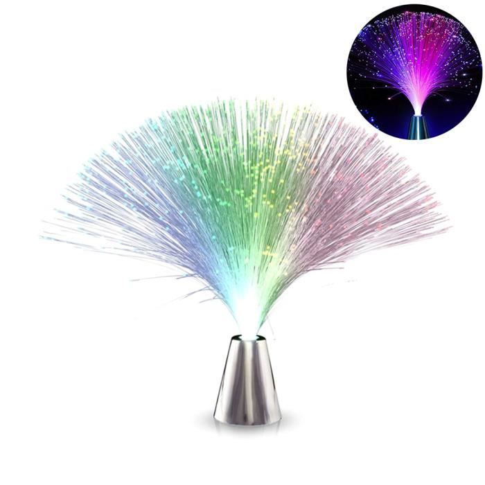 Lampe de nuit - OMABETA - Modèle à fibre optique - Multicolore - Design vintage - Portable