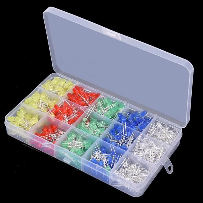 100pcs LED SMD 5730 - 5 Couleurs (Blanc, Rouge, Jaune, Bleu, Vert) - Pour DIY Électronique - Super Lumineux