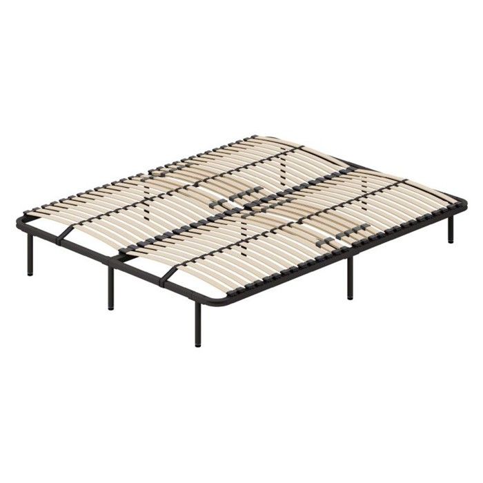 Sommier résistant à lattes réglables + pieds inclus 200X200 cm