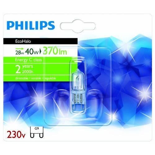 Philips - 925640644202 - EcoHalo Capsule G9 - 28 W - CL - 1BL/10 - Ampoules à Economie d'énergie - 230V