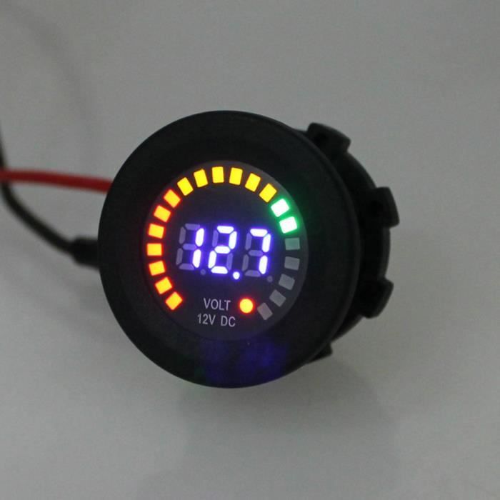 12V mini Digital voltmètre LED pour moto voiture - Cdiscount Bricolage
