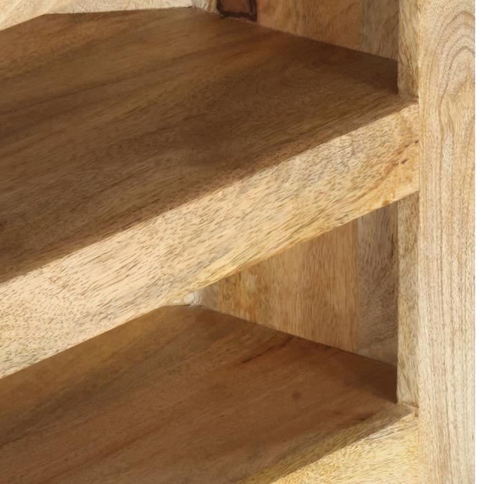 LEX Meuble TV d'angle 90x45x45 cm Bois de manguier solide - Qqmora - MWX05037
