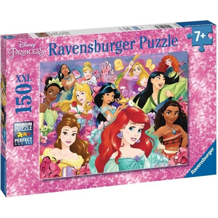 Puzzle Disney Princesses 150 pièces XXL Ravensburger - Les rêves deviennent  réalité - Enfant 7 ans et plus - Cdiscount Jeux - Jouets