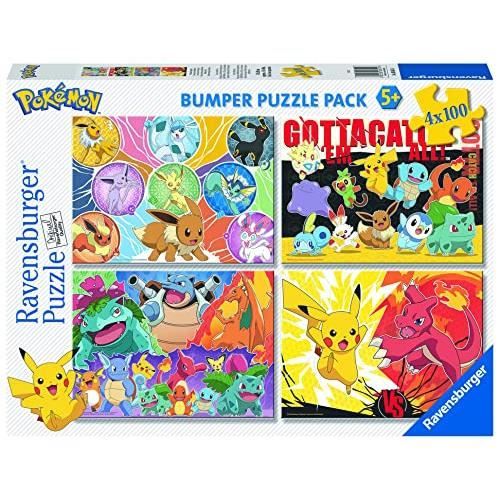 PUZZLE 4X100 BUMPER PACK POKE'MON RAVENSBURGER 05651