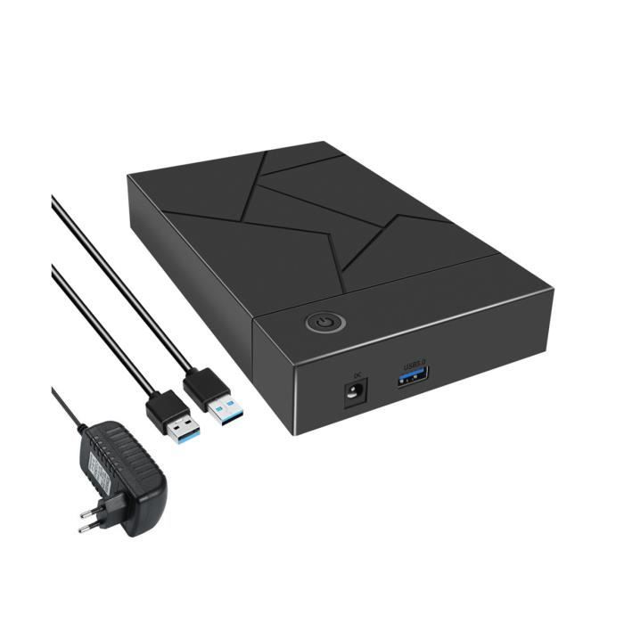 Boîtier Pour Disque Dur 3.5 Pouces – USB 3.0, Noir, Générique, Neuf