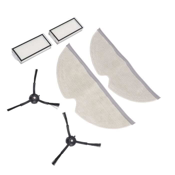 Accessoires Robot Aspirateur - Sonew - Roborock Q8 Max - 2 Chiffons - 2 Filtres - 2 Brosses Latérales