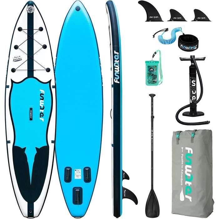 FunWater Planche de surf gonflable Stand Up Paddle Board SUP Complet