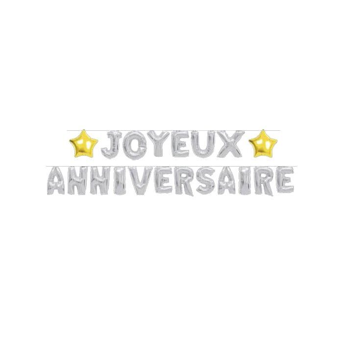 GUIRLANDE FIL JOYEUX ANNIVERSAIRE METALLIQUE MULTICOLORE