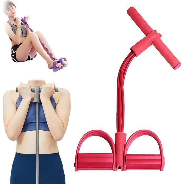 Corde de tension multifonction, bande de résistance élastique à 6 tubes pour pédales de yoga, corde de tension en latex naturel - Sport