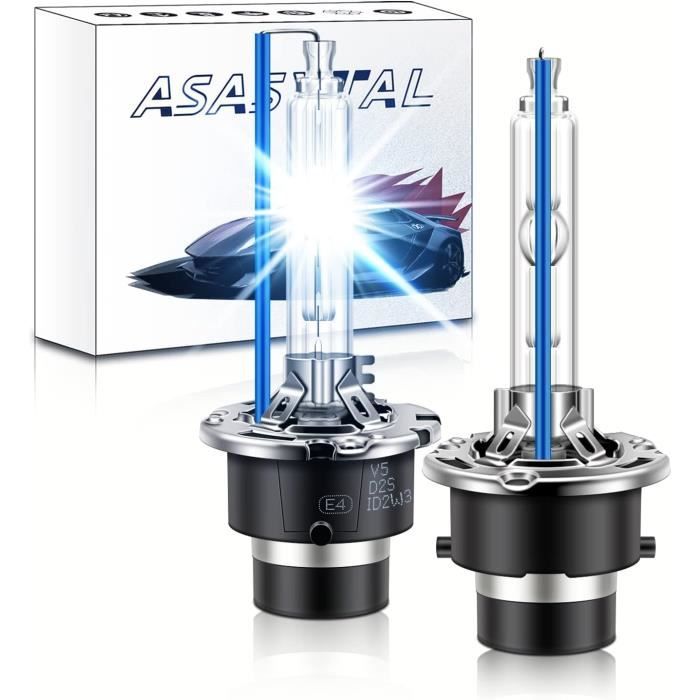 Lot De 2 Ampoules Xénon D4S 5000K - 35W - 12V - Blanc Chaud - Pour Feux Avant HID - Neuf Sous Blister