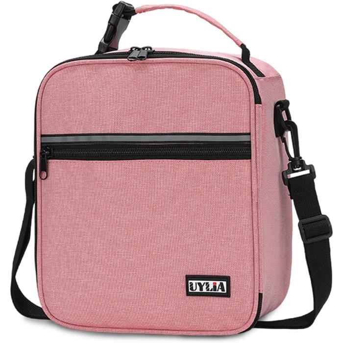 Sac à Déjeuner Isotherme Pour Homme Et Femme, Style Simple, Motif Feuilles, Sac Fourre-tout Pour Le Travail, Sac à Déjeuner Avec Poches Latérales