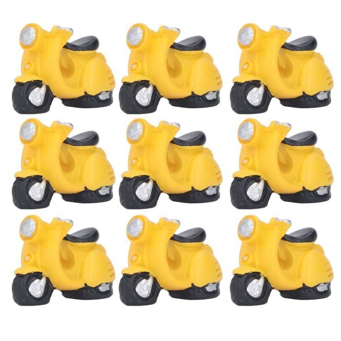 Ornements De Jardin Nain Chevauchant Une Moto Résine Artisanat Barbe