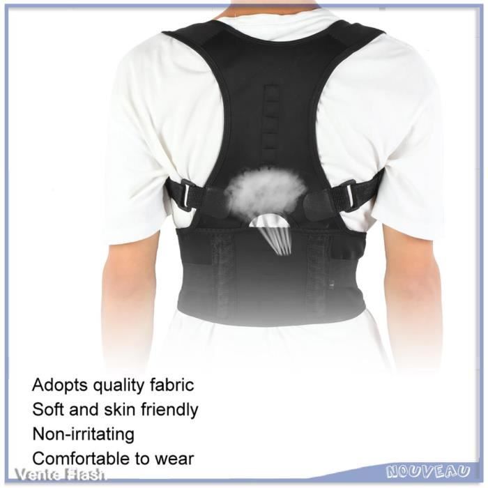 Ceinture Correctrice De Posture - Soutien Lombaire Réglable - Taille Unique Unisexe - Noire - Neuf