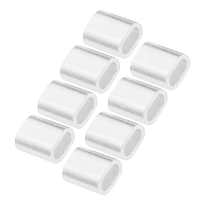 50 Pièces De Manchons Ovales En Aluminium Pour Câbles En Acier M1,5 - Sachet De 50