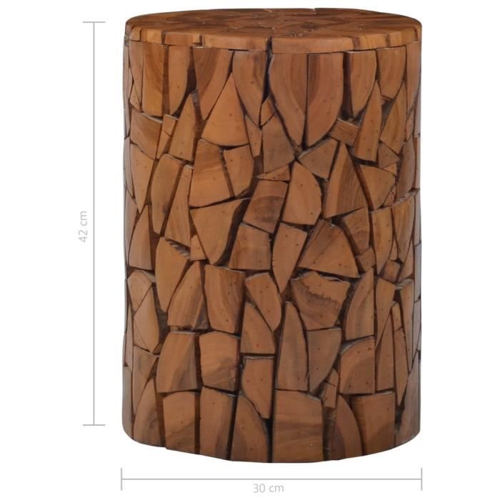 Tabouret Marchepied Enfant Vintage Bois Mosaïque Coeur Turquoise Fait Main