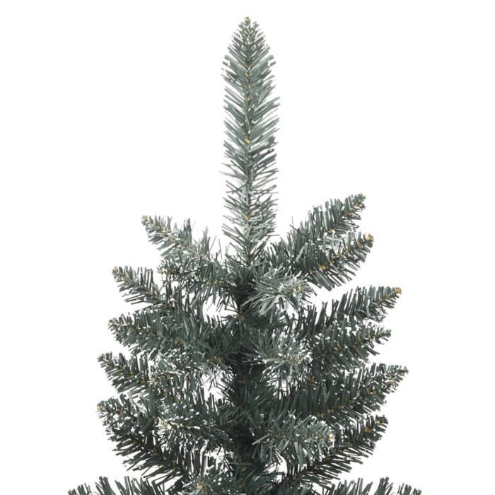 SAPIN De Noël Mince Avec Bois Véritable Et Cônes Vert - 180cm PVC - Décorations De Noël TYPE29