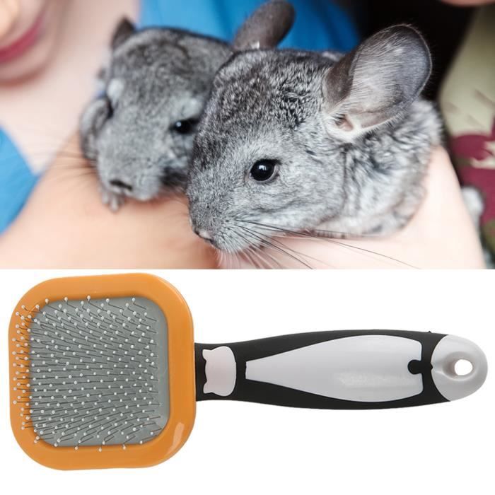 Meilleurs prix pour Brosse de toilettage propre pour lapin avec tête rotative à 360 ° pour enlever les poils flottants et lâches (poignée blanche à