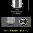 Ampoule BAY15D P21/5W LED Blanc Xenon 6000K Feux Veilleuse Frein Stop 1157-1