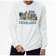 Sweat Shirt Homme Casablanca Collage Voyage Maroc Carte Postale-1