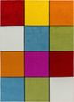 SURYA Tapis de Salon à Poils Courts Doux Scandinave à Carreaux BONNIE 200x275cm Multicolore-1