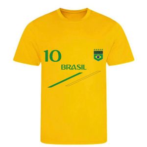 T-shirt Brésil Football - Homme, 100% Coton, Coupe Classique | Pour Supporter La Seleção, Cadeau Fan De Foot