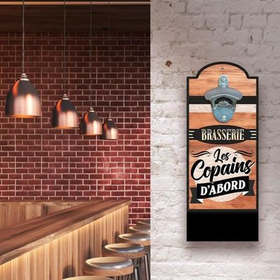 Goldmiky Décapsuleur, Ouvre-Bouteilles En Bois, Avec Cap Catcher, Style