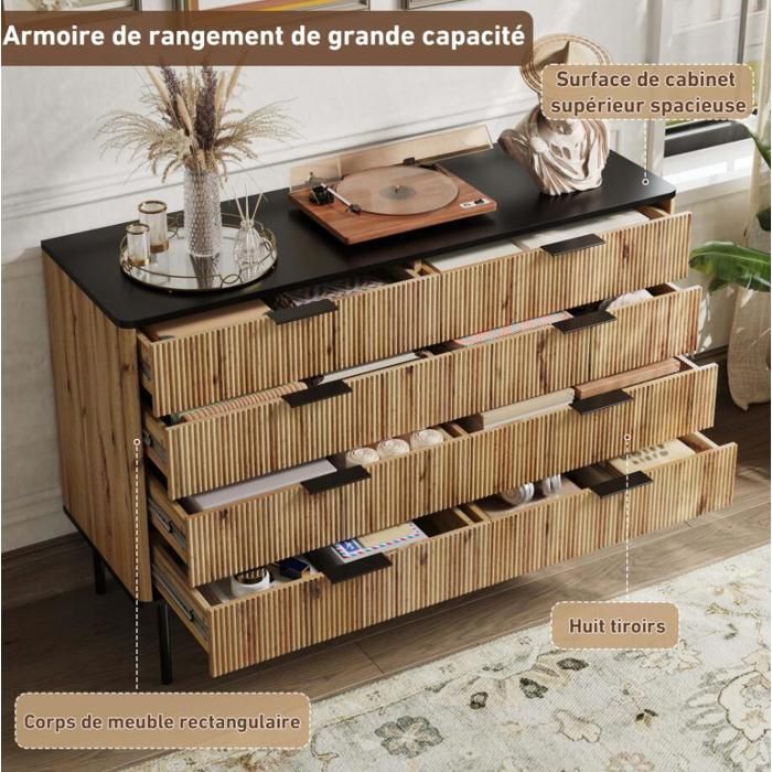 Armoires De Rangement De Cuisine à LED Grises - Armoire Alimentaire Autoportante De 50 Pouces Buffets Avec 2 Portes