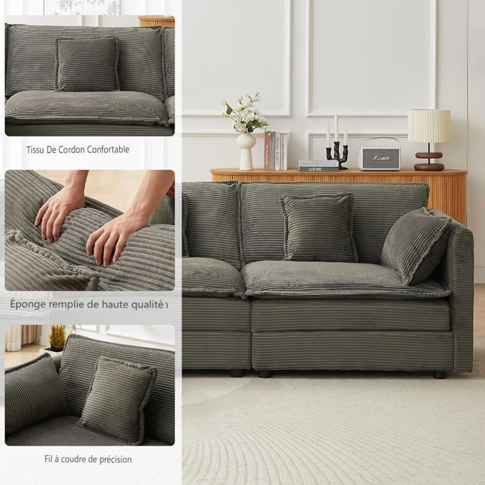 JIEXI Modulares Ecksofa, Für Couch Wohnzimmer Schlafzimmer Büro Wohnung ...