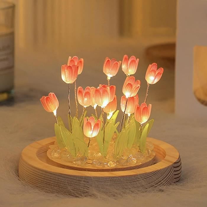 Lampe tulipe lampe de table pour ménage simulation DEL DEL tulipe salon