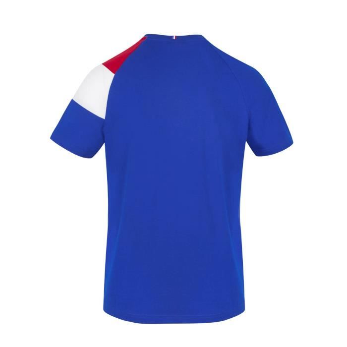 T shirt bleu blanc rouge le coq sportif outlet
