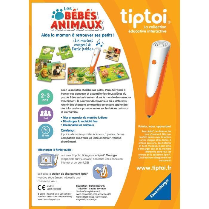 Tiptoi® Mon imagier des mots Les animaux,Livre interactif, Jeu éducatif électronique, sans écran-3 ans-13099010, Ravensburger - Jeux - Jouets