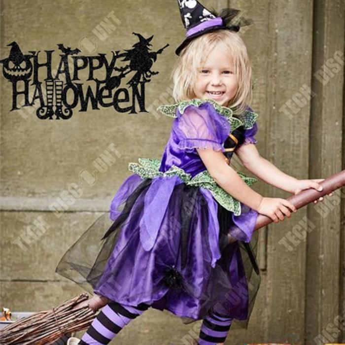 Decoration Halloween Table 18 Confettis Araignées En Bois - Déco Table Halloween - Noir - 2,4 Cm - Fête Effrayante Cake Topper Halloween