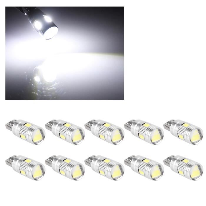 Lot de 10 pcs Ampoules de Voiture Lampe LED ampoule plaque immatriculation Ampoule  plafonnier led voiture ampoule intérieur voiture - Cdiscount Auto