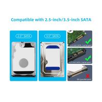 Interface SATA Boîtier Externe Disque Dur USB 3.0 MULOUTSPO - Pour HDD/SSD 3.5 SATA - Jusqu'à 12To - Prise EU Incluse Boîtier HDD SSD SATA Interface SATA Boîtier Externe Disque Dur USB 3.0 MULOUTSPO - Pour HDD/SSD 3.5 SATA - Jusqu'à 12To - Prise EU Incluse Boîtier HDD SSD SATA