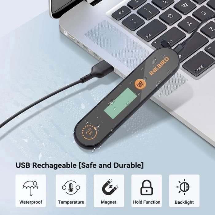 Inkbird INT-11P-B Thermomètre de barbecue, numérique, sans fil bluetooth, avec contrôle d'application de 91 m, étanche IP67, pour four BBQ, barbecue, fumoir, cuisine Inkbird INT-11P-B Thermomètre de barbecue, numérique, sans fil bluetooth, avec contrôle d'application de 91 m, étanche IP67, pour four BBQ, barbecue, fumoir, cuisine
