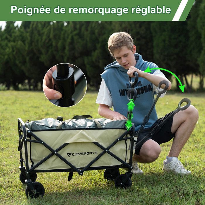 Chariot à Main Pliable Bolderkar - Pneus De Voiture Tout Terrain