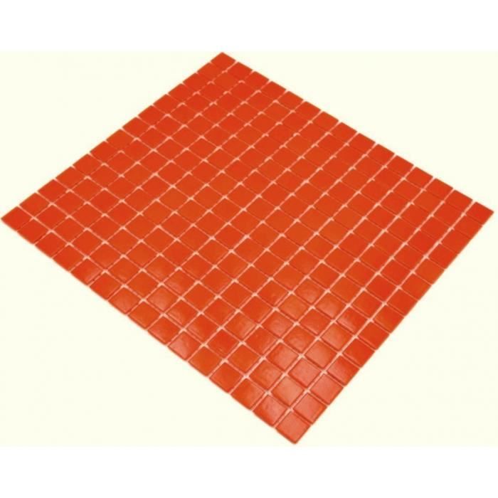 Mosaïque Vintage Retro Carrelage Blanc Rouge-Orange Küchenwand MOS68