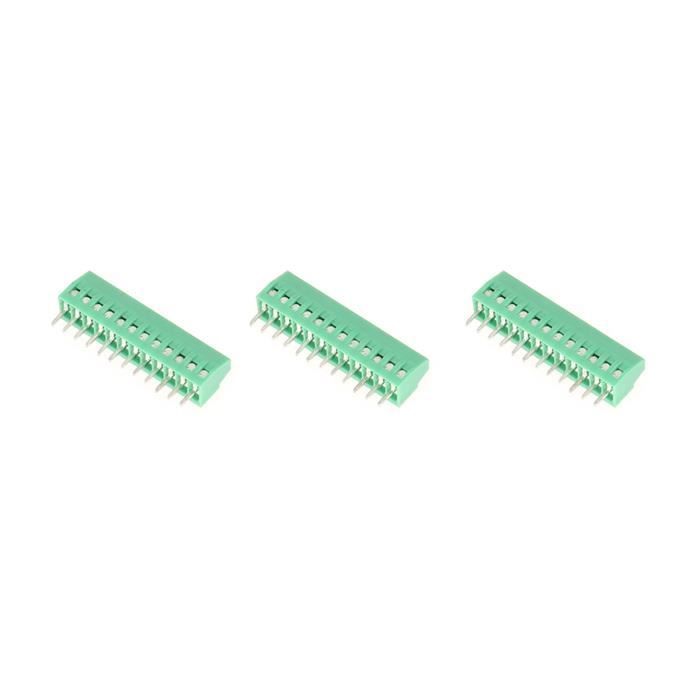Connecteurs Bornier à Vis 12 Broches - Pas 2.54 Mm - Lot De 10 Pièces - Couleur Verte - Pour PCB