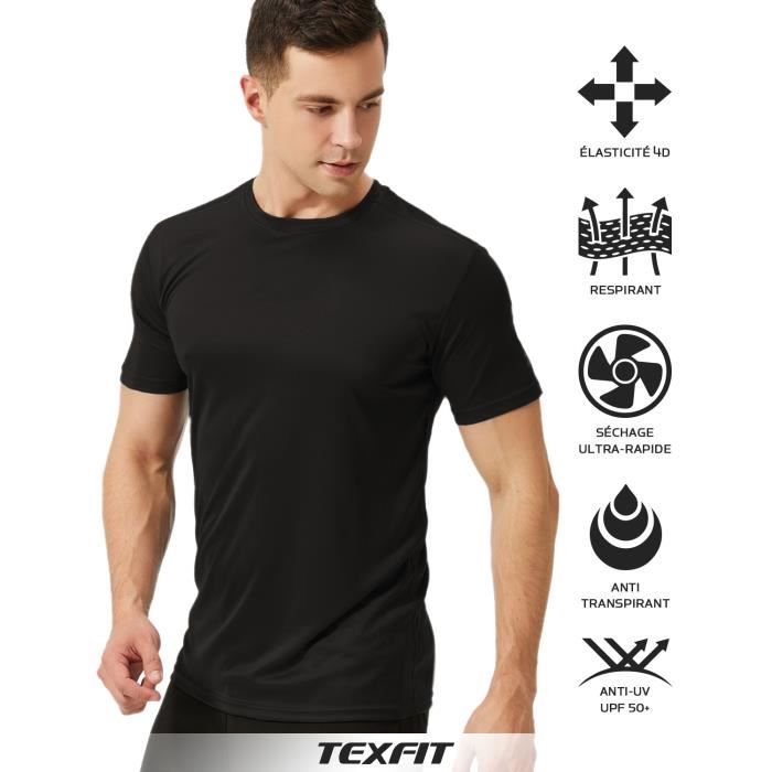 T-shirt de sport personnalisé respirant - manches courtes - Mister Tee