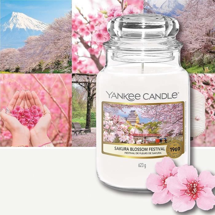 Yankee Candle - Bougie jarre en verre senteur fleurs de cerisier